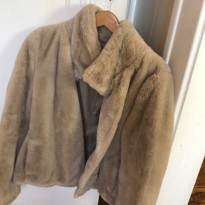 Faux fur coat, purchased in Rome, worn once! No flaws.